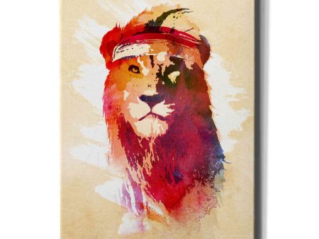 Gym Lion  by Robert Farkas, Canvas Wall Art For Discount