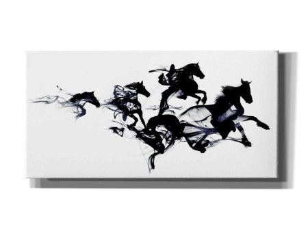 Black Horses  by Robert Farkas, Canvas Wall Art Sale