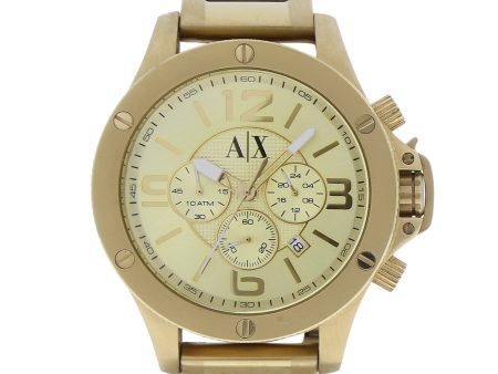 Reloj Armani Exchange para caballero en acero chapa. Hot on Sale