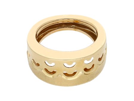 Anillo calado en oro amarillo 14 kilates. Hot on Sale