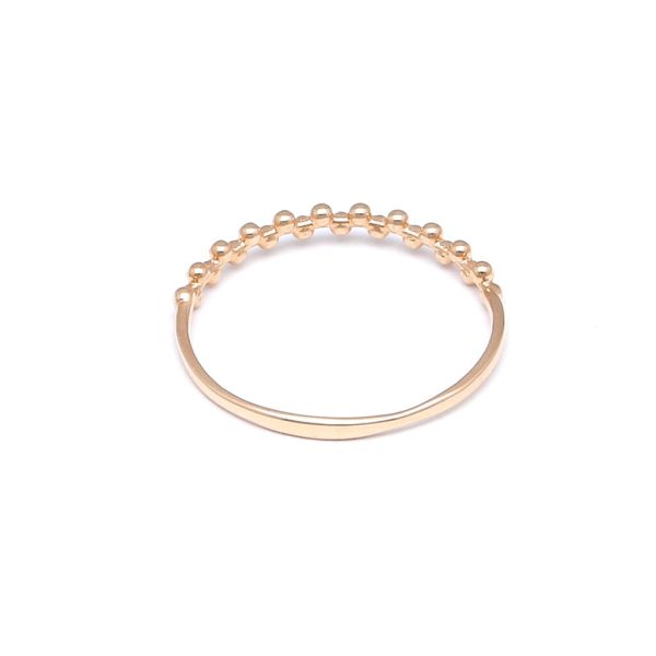 Anillo boleado en oro rosa 14 kilates. Supply