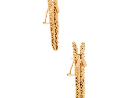 Aretes boleados en oro amarillo 18 kilates. For Cheap