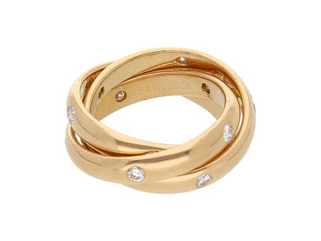 Alianza tres piezas firma Cartier con diamantes en oro amarillo 18 kilates. Online Hot Sale