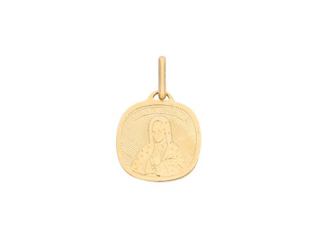 Medalla diseño especial motivo Virgen de Guadalupe en oro amarillo 14 kilates. on Sale