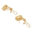 Juego de anillo y aretes calados con circonias en oro amarillo 14 kilates. Cheap