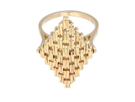 Anillo calado en oro amarillo 18 kilates. Online