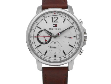 Reloj Tommy Hilfiger para caballero en acero inoxidable correa piel. Supply