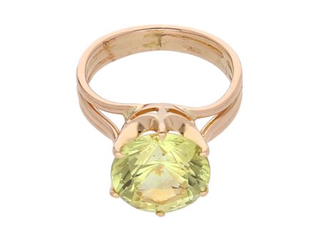 Anillo calado con sintético en oro rosa 18 kilates. Discount