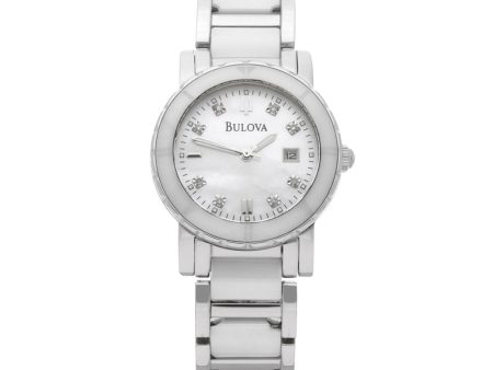 Reloj Bulova para dama en acero inoxidable vistas cerámica. For Cheap