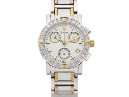 Reloj Bulova para dama en acero inoxidable vistas chapa. Discount