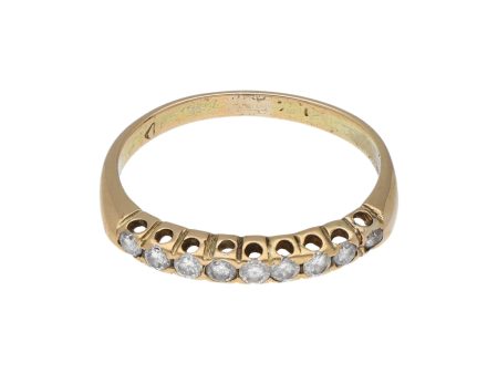 Anillo calado con diamantes en oro amarillo 14 kilates. Supply