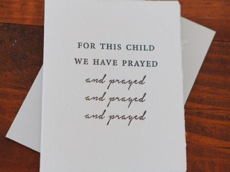 For This Child We Have Prayed Card Discount