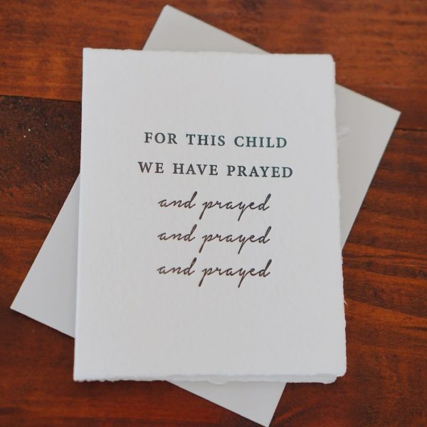 For This Child We Have Prayed Card Discount