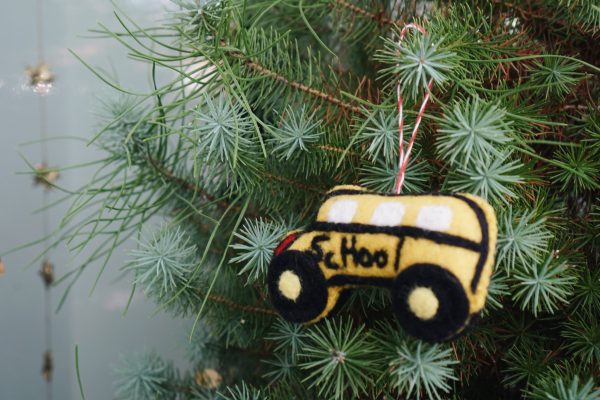 School Bus Felt Ornament Sale