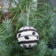 Striped Felt Ball Ornament For Discount