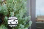 Striped Felt Ball Ornament For Discount