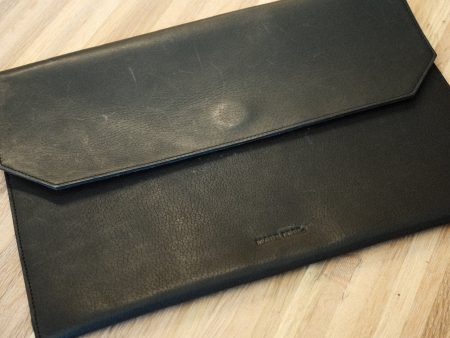 Black Leather Laptop Case on Sale