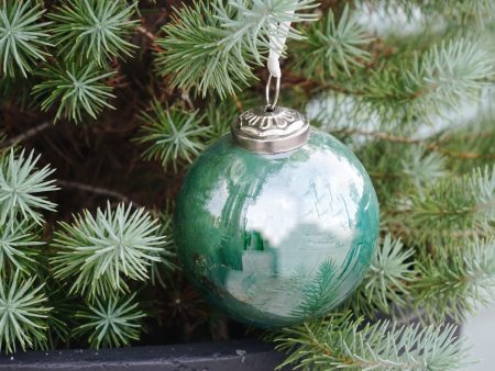 Recycled Glass Watercolor Ball Ornament Fashion