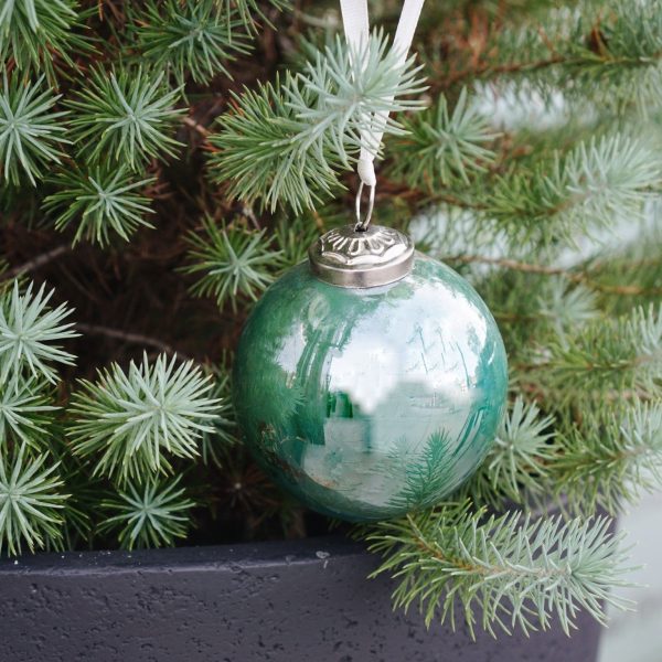 Recycled Glass Watercolor Ball Ornament Fashion