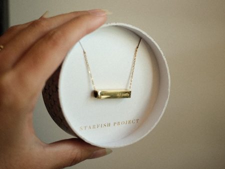 Give Justice Gold Bar Necklace Online Sale