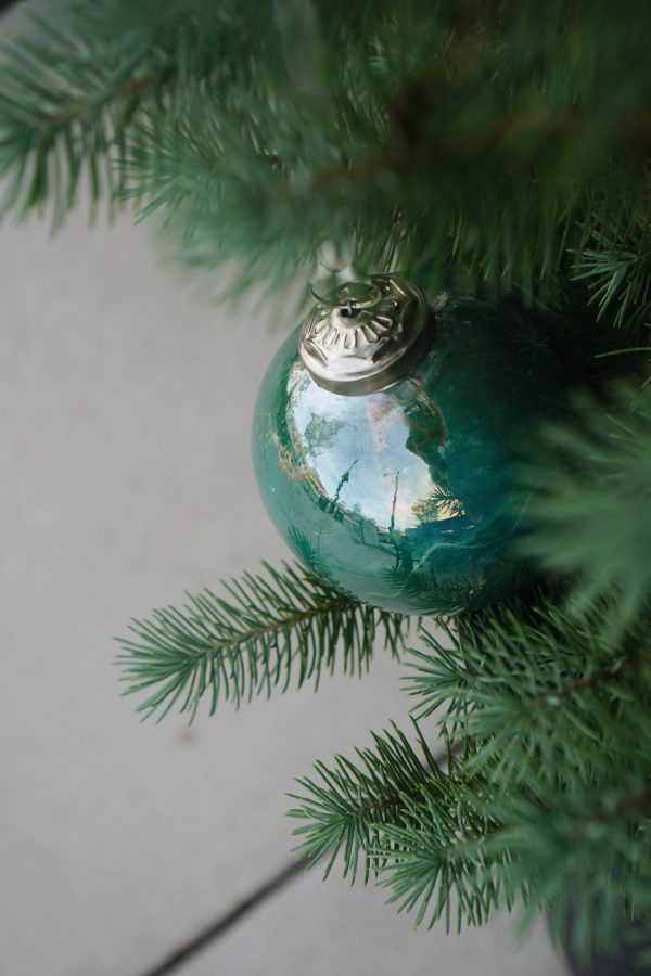 Recycled Glass Watercolor Ball Ornament Fashion