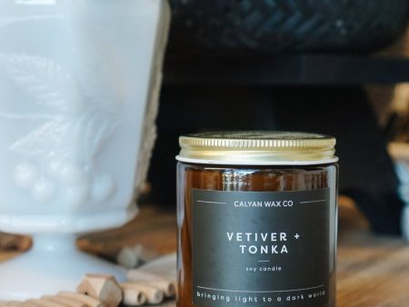 Vetiver + Tonka Amber Jar Candle Online Sale