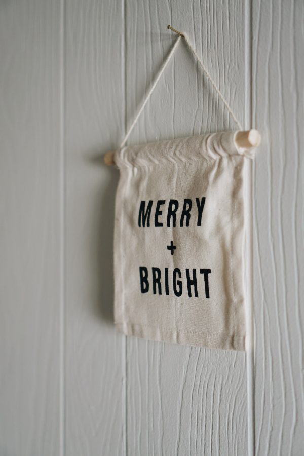 Merry + Bright Banner For Sale