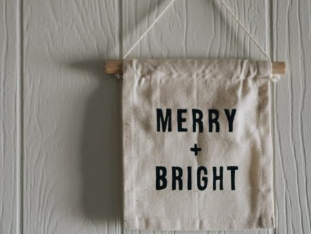 Merry + Bright Banner For Sale