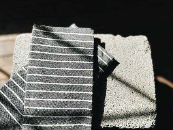 Grey Cotton Tea Towel Set Hot on Sale