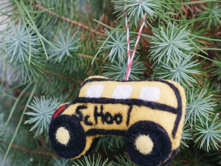 School Bus Felt Ornament Sale