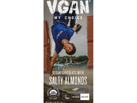 VGAN - Vegan Milk Chocolate with Salty Almonds Tony Hawk My Choice Online Hot Sale