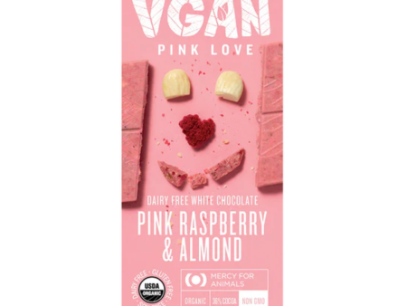 VGAN Chocolate - Pink Raspberry & Almond White Chocolate Fashion