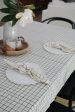 Block Print Grid Tablecloth Fashion